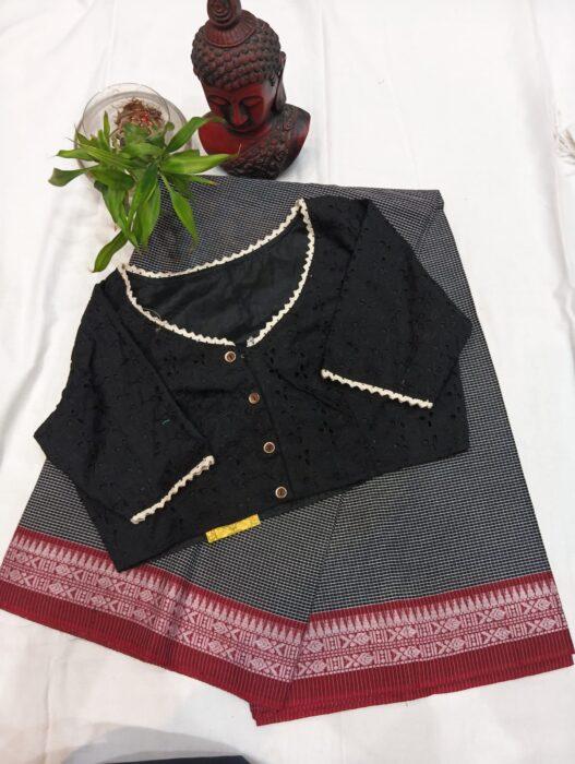 Cotton Saree With Blouse Combo Set Poila Boishakh Special - Image 2