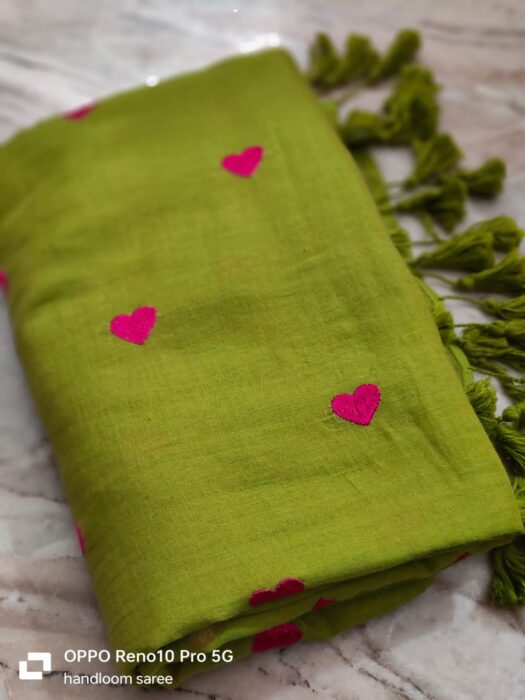 Mol Heart Seuiliful Embroidery Designs Saree - Image 11
