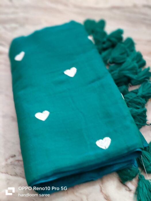 Mol Heart Seuiliful Embroidery Designs Saree - Image 13
