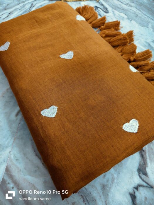 Mol Heart Seuiliful Embroidery Designs Saree - Image 15