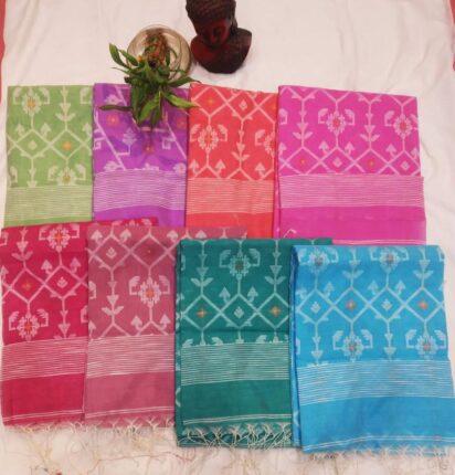 Full Handloom Jamdani Work Saree