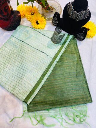 Beautiful Semi Tussar Saree With Jewelry Combo Set For Mothers Day