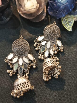 Beautiful Silver Replica Jhumka Earring