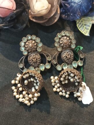 Beautiful Pearl Silver Replica Earring