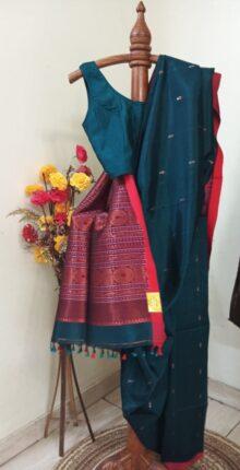 Cotton Silk Saree With Blouse Combo Set